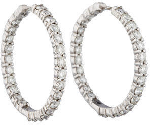 Roberto Coin 5.5ctw Diamond Hoop Earrings