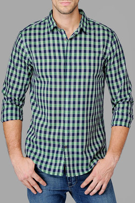 7 For All Mankind Shadow Gingham Fitted Shirt