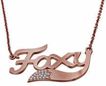 Wildfox Couture Foxy Nameplate Rose Gold