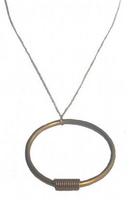 Metrix Jewelry Geometric Brass Circle Necklace