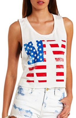 Charlotte Russe Americana NY Graphic Muscle Tee