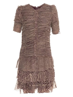 Etoile Isabel Marant Damia ruched-silk mini dress