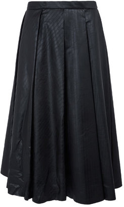 J.W.Anderson Black Pleated Pleather Skirt