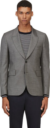 Paul Smith Grey Wool Crosshatched Blazer