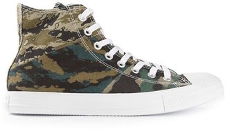 Converse camouflage hi-top sneakers
