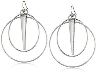 Steve Madden Color Blind" Spike and Large Circle Drop Earrings