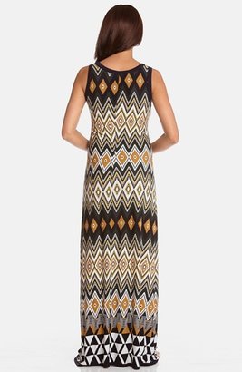 Karen Kane 'Egyptian Diamond' Print Sleeveless Maxi Dress