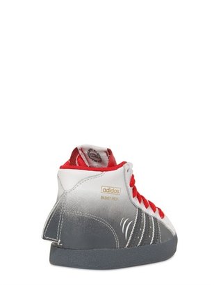 adidas Faux Shark Leather High Top Sneakers