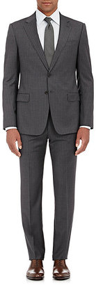 Armani Collezioni Men's Stripe Worsted Wool Sartorial Two-Button Suit
