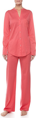 Hanro Pima Cotton Pajama Set, Paradise Pink