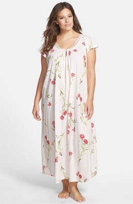 Carole Hochman Designs 'Forever Carnation' Long Nightgown (Plus Size)