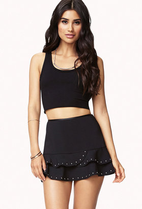 Forever 21 CONTEMPORARY Studded Layer Mini Skirt