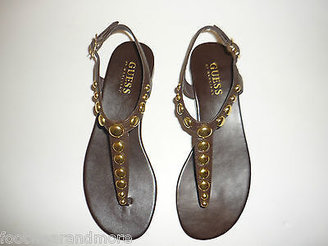 GUESS New Shoes Brown Thongs Flip Flop Sandals
