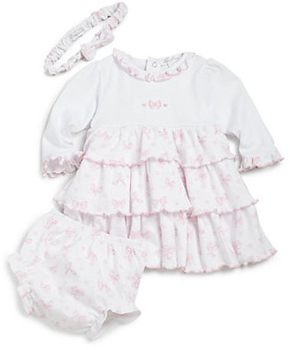 Kissy Kissy Infant's Three-Piece Ruffled Dress, Bloomers & Headband Set