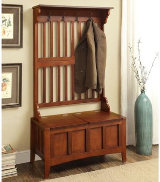 Copper Grove Yellowstone Entryway Hall Tree with Split Seat Storage Bench