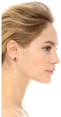 Magid Sarah Mini Crazy Agate Cone Stud Earrings