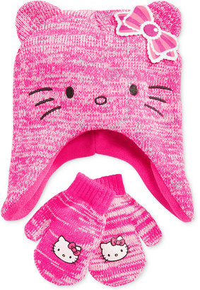 Berkshire Hello Kitty Girls' or Little Girls' Hat & Gloves Set