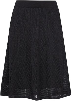 M Missoni Black zigzag knitted skirt