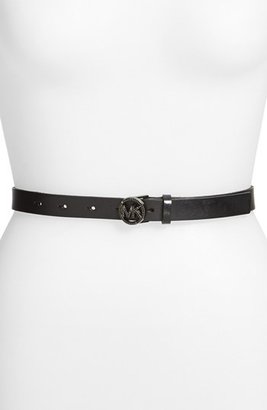 MICHAEL Michael Kors 'Pavé Logo' Leather Belt