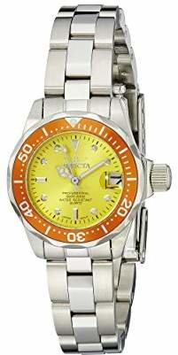 Invicta Women's 14097 Pro Diver Yellow Dial Stainless Steel Watch