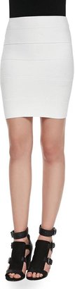 BCBGMAXAZRIA Simone Bandage Pencil Skirt, White Gardenia
