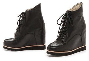 Matiko Cooper Lace Up Wedge Boots