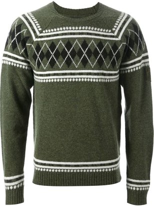 Diesel argyle sweater