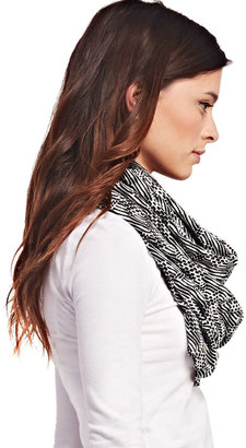Wet Seal Black & White Knit Infinity Scarf