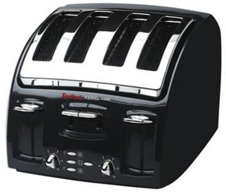 Tefal Black 'Avanti' four slice toaster 532718
