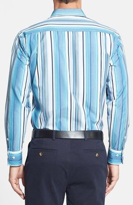 Tommy Bahama 'Mo' Raj Stripe' Original Fit Cotton & Silk Sport Shirt