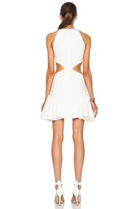 Cushnie FORWARD EXCLUSIVE Flared Viscose-Blend Dress with Side Cutouts