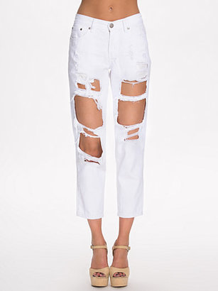 Reverse Distressed BF Jeans