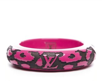 Louis Vuitton Pre-Owned Pink Leo Monogram Wood Bangle Bracelet