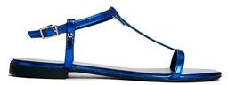 KG by Kurt Geiger KG Kurt Geiger Match T-Bar Blue Flat Sandals