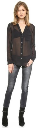 Equipment Keira Blouse with Contrast