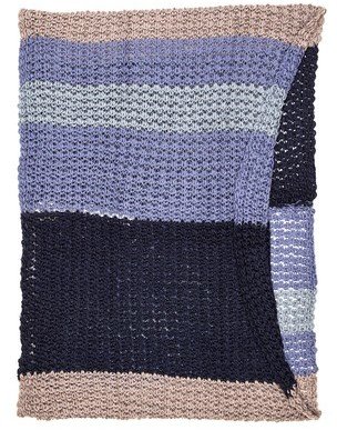 Paula Bianco Chunky Knit Color Block Wrap Scarf