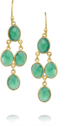 Chan Luu Gold-plated chalcedony earrings