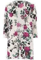 Dorothy Perkins Womens Ivory Floral Longline Kimono- Pink
