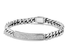 David Yurman Petite Pavé ID Bracelet with Diamonds