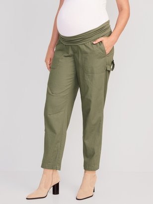 Old Navy Maternity Rollover-Waist Workwear Pants - ShopStyle