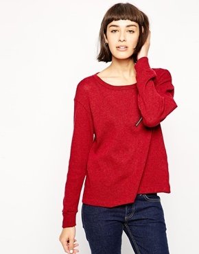 LnA Carter Zip Sweater - Rouge