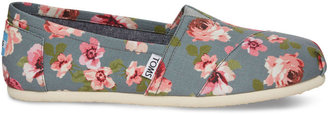 Toms Navy and Grey Floral Women's Classics