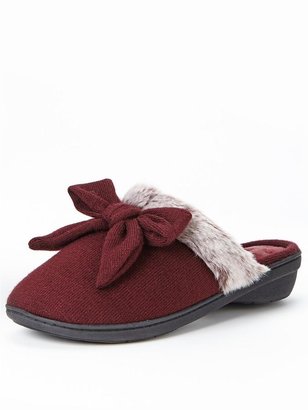 Isotoner Totes Knit Cuff Pillowstep Mule Slippers