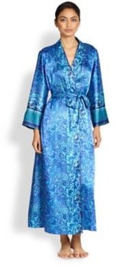 Oscar de la Renta Sleepwear Persian Scroll Robe