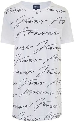 Armani Jeans Scroll Logo Pocket T Shirt
