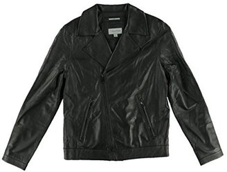 Calvin Klein Men's Perforated Leather Jacket