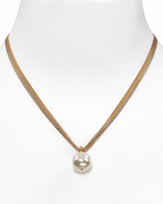 Majorica Women's 16mm Baroque Simulated Pearl Multistrand Chain Necklace, 16