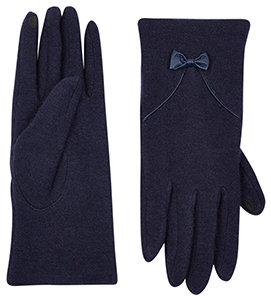 Accessorize Wool Smart Gloves With Bow
