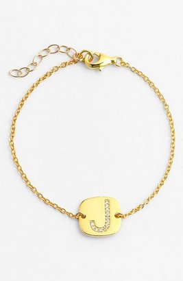 Lola James Jewelry Pavé Initial Charm Bracelet
