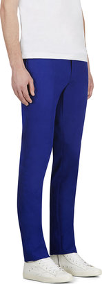 Calvin Klein Collection SSENSE Exclusive Royal Blue Cotton & Neoprene Trousers